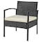 Manhattan Comfort Noli Steel Rattan 3-Piece Patio Conversation Set with Cushions in Cream OD-CV006-CR - alternate 2